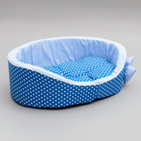 Lying "tenderness", 49 x 36 x 17 cm, calico, blue