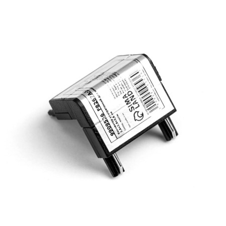 The ultra-thin connector for the busbar (ceiling-wall) is black 2.6x2.6x2.6 cm-2