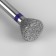 Diamond milling cutter for pedicure, average grain, 6 × 4 mm, in a plastic case