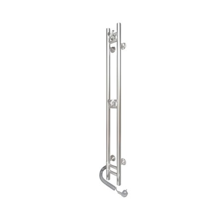 The heated towel rail "Sanprise" duet circle, 100x1200 mm, left, chrome-2