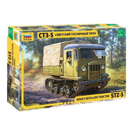 The team of truck model "Soviet caterpillar tractor STZ-5", star, 1:35, (3663)