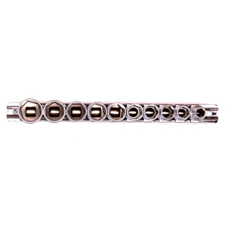 Set of end heads Stels 13601, 3/8 ", hexagonal, CRV, 8-19 mm, 10 pcs.-1