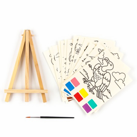 Water coloring "Animals", with a brush and an easel, species of mix-1