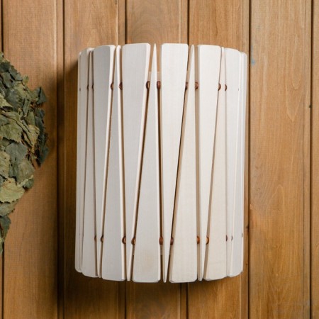 The lampshade is semicircular, triangular 29x27.5x6 cm