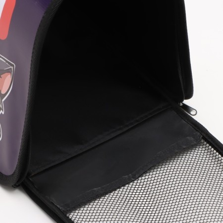 Bag - Frame -45 x 25 x 30 cm purple - purple with a cat-5