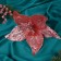 Decor "Winter Flower" Brill luxury, 24x20 cm, pink