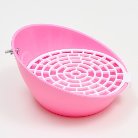 Round toilet for rodents "Piggon", 25 x 23.5 x 12 cm, pink-2