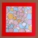 Paspartt frame size 30 × 30 cm, transparent sheet, adhesive tape, red color