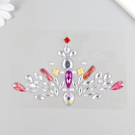 Stick plastic rhinestones "Decoration. Mix" mix 12x9.5 cm-2