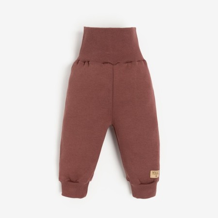 Children's pants minku, brown color, height 74-80 cm