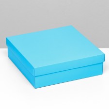 The box is folding, cover is, turquoise, 20 x 20 x 6 cm