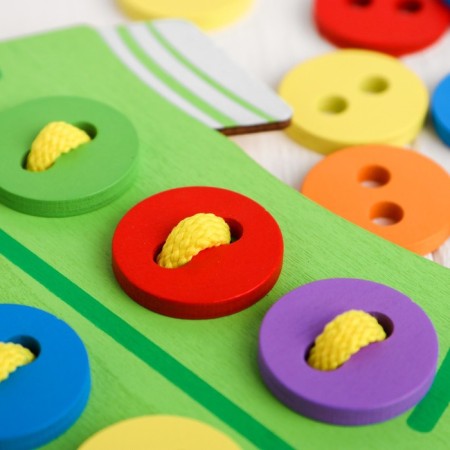 Developing set Lacing »Sew a button» 4 × 18 × 16 cm-2