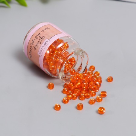 6/0 round beads in the bottle "Orange" transparent-color 20 g-1