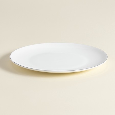 Sl Home “Cascon” plates, d = 23.3 cm, set 2 pcs, bone porcelain, white-4