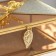Casket Glass with a metal frame "Butterfly and leaf" Caramel 18.7x14.6x9 cm