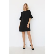 Female dress straight with shutters on the sleeves, size 48