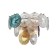 Sconces st. SL420.201.05. Coneli. 5x5 W, G9, 4000K, 975 LM, 37x28 cm, golden color