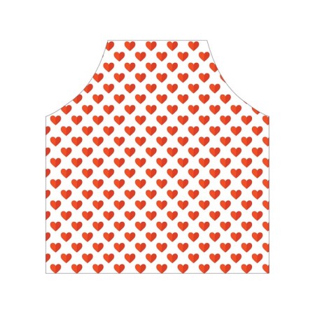 Apron of a kitchen with a photo print "hearts", adjustable, size OS-2