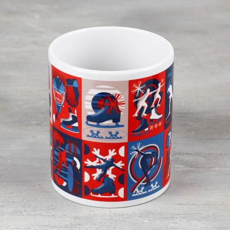 Ceramic mug "Winter sports", 320 ml-1