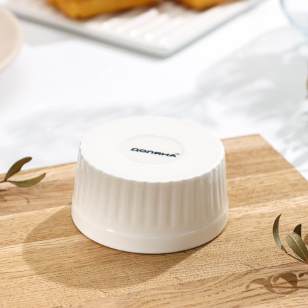 Ramecin from heat -resistant ceramics of the Classic Dilan, 140 ml, 7.5 × 3.5 cm, white color-3