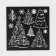 Stencil for creativity "Christmas trees", 15 x 15 cm, plastic