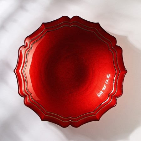 Serving dish "Alice", d = 30 cm, red color-1