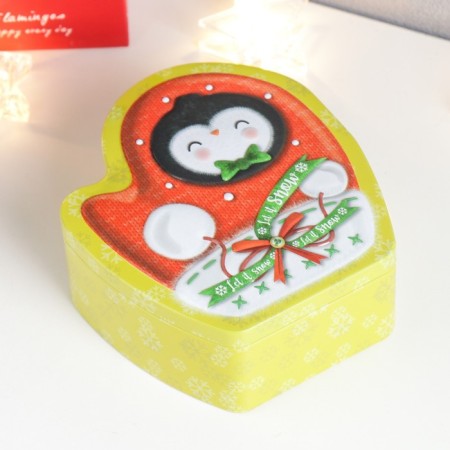 Casket Metal mittens "Penguin" 5.3x12.8x14 cm