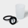 A glass glass glass with a Stölz Loft Basic Stolz holder, black color
