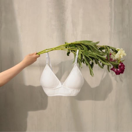 Female set (top, panties) color white, size 42-44-14