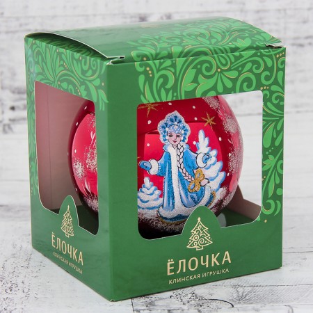 Ball "Snow Maiden" 9.5 cm mix-3