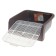 Dog toilet with high sides and a removable mesh 42x41x16 cm, brown