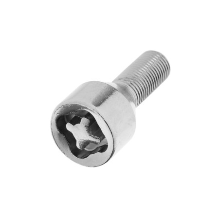 Secret Bolt M12X1.25, L = 48, H = 25, cone, 4pcs+1 key, chrome, JN-613-2