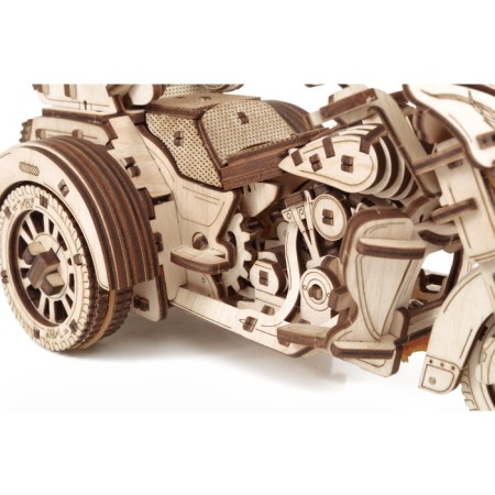A prefabricated EWA wooden model “Motorcycle. Trike "-5