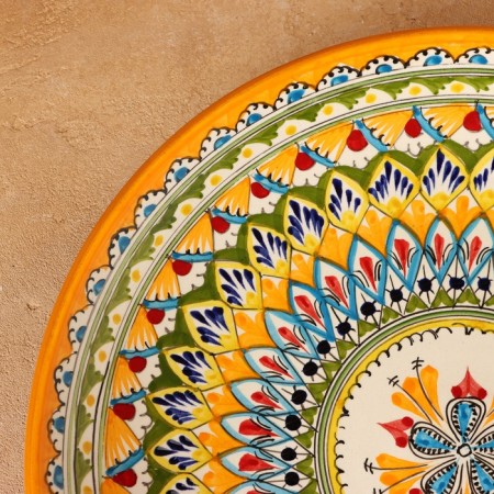Largan Rishtan ceramics "Patterns", 32 cm, orange-2