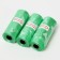 Packages for cleaning for dogs with printing (3 rolls of 15 packages 29x21 cm), green