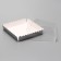 Cookie box, silver, confectionery packaging, 15 x 15 x 3 cm set 5 pcs