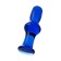 Sexus Glass anal plug, glass, blue, 13.5 cm, d = 4.5 cm