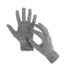 Garden gloves, hb, knitting grade 7, 3 threads, size 9, without coating, gray
