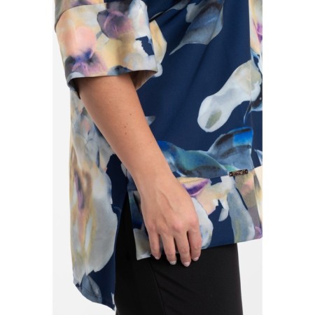 Female blouse, size 52, blue, beige color-10