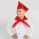 Pioneer set: tie, cap, red color