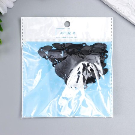 Photo-chanker (set of 100 pcs) plastic black 2.4x0.9 cm-4