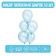 Latex ball 12 ", crystal, set 50 pcs., Blue color