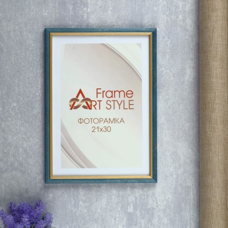 Photo frame Pine C15 21x30 cm, 014 Blue 3 (plastic screen)