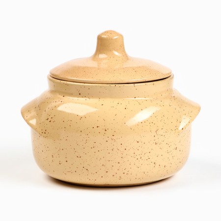 Ceramic pot for baking "Novarussa No. 5" 0.5l / 14x12cm, Karakum