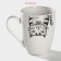 Porcelain share mug "Kis-kis-Mau", 350 ml, white color