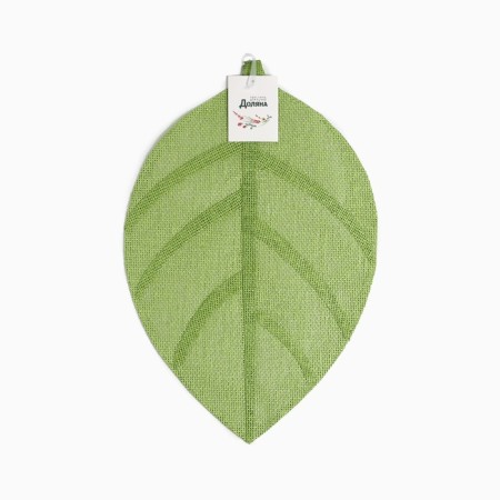 Set of napkins 2 pcs. Dolyana "Leaflets", centered green, 30*45 cm-3