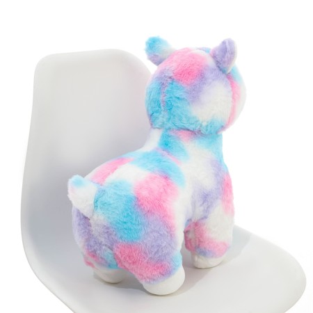 Soft toy "Lama", 45 cm, blue-pink color-2