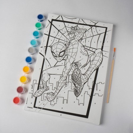 Picture on numbers for children, 20x30 cm, Spider-Man-1