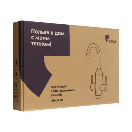 KitFort KT-4030 water heater, flowing, 3300 watts, 6 l/min, silver-6
