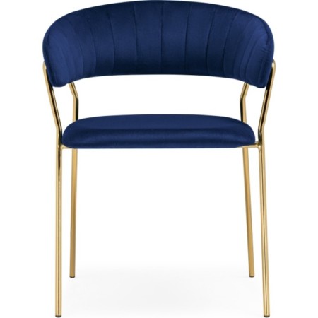 CHARTAL SHARTALIA KAMELIA 1 Metal/velor, Gold/Blue 60x52x79 cm-1